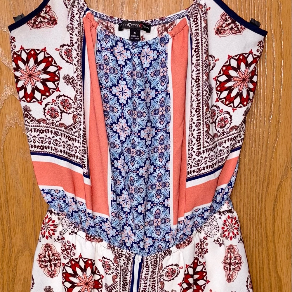 Women's Multicolor Bohemian Summer Jumper Sz Sm